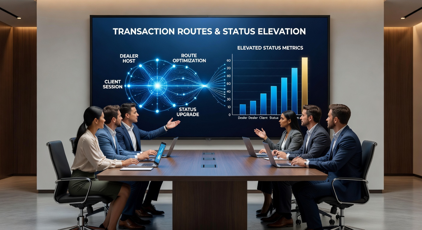 Darstellung dynamischer Transaktionspfade und Statuslevel in Dealer-Sitzungen
