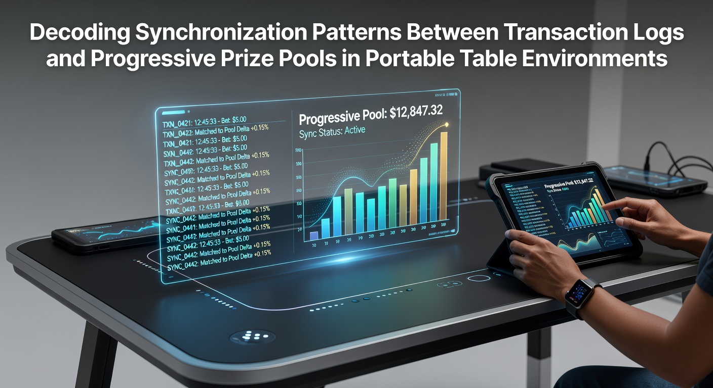 Visualisierung der Synchronisation von Transaktionsdaten mit progressiven Jackpots in portablen Casino-Umgebungen