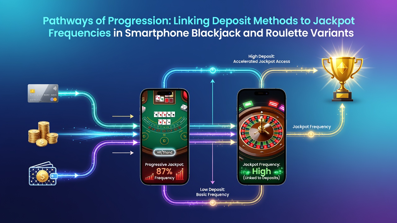 Smartphone mit Blackjack- und Roulette-Apps sowie verschiedenen Einzahlungsmethoden auf dem Bildschirm