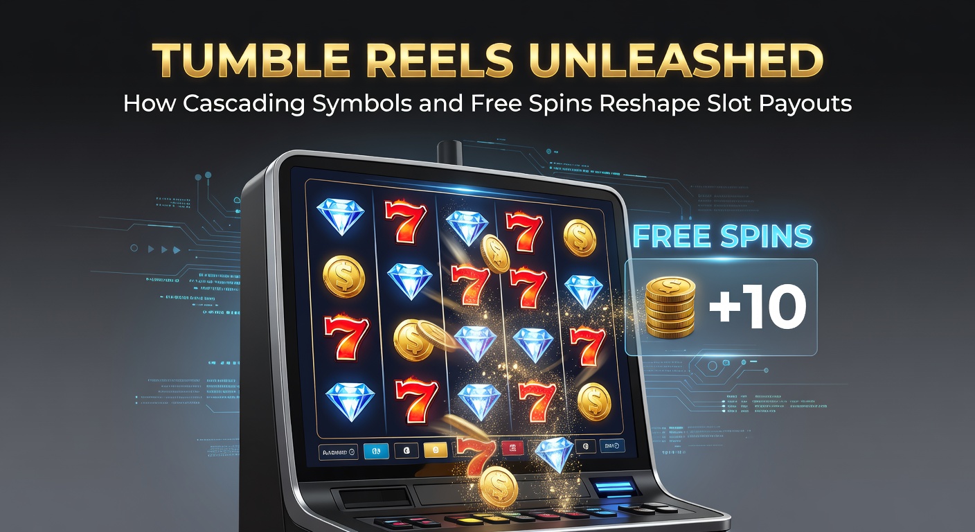 Dynamische Darstellung kaskadierender Symbole in einem modernen Slot-Spiel mit tumble reels, die Gewinnkombinationen explodieren lassen und neue Chancen schaffen